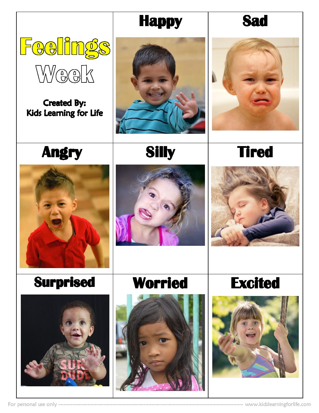 Feelings Vocabulary