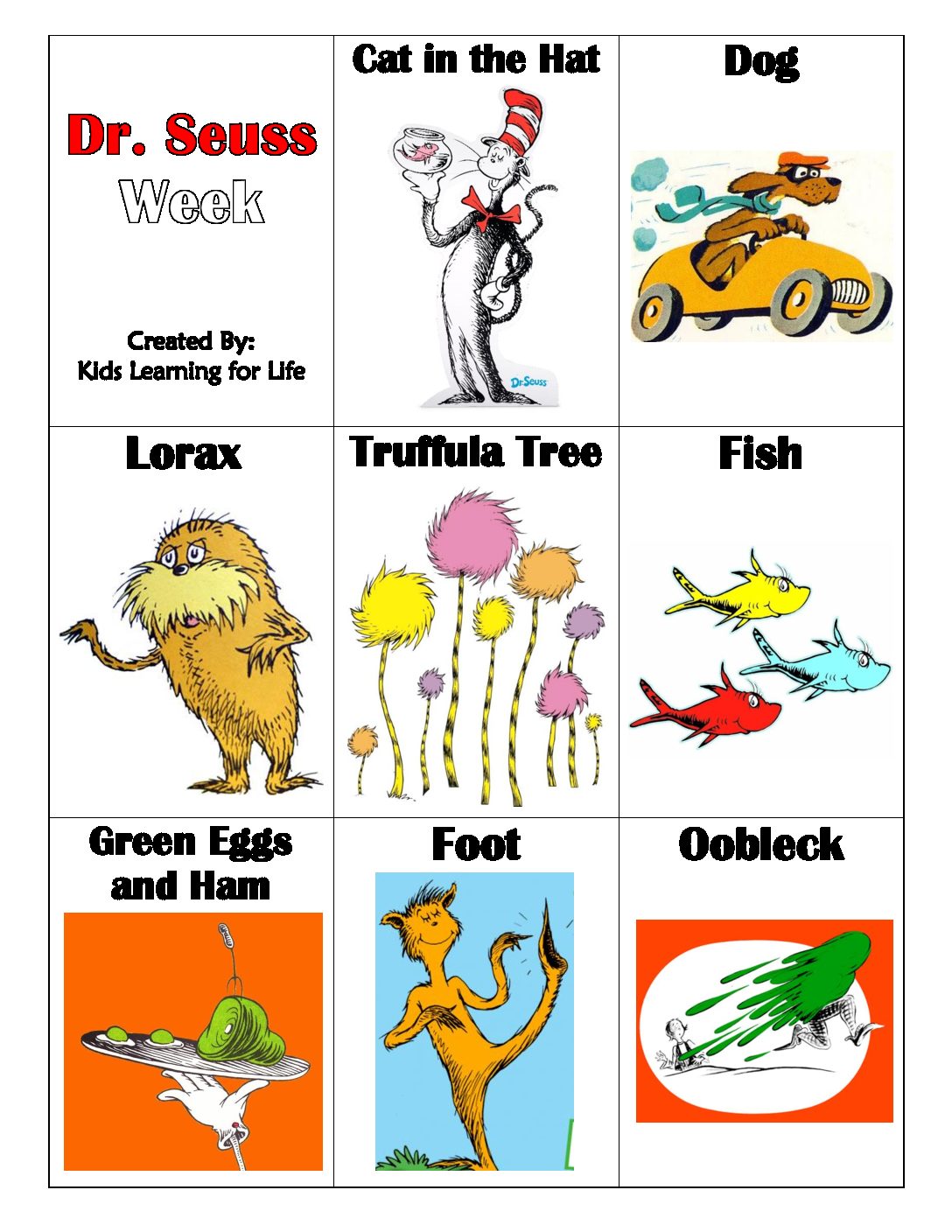 Dr Seuss Cvc Words