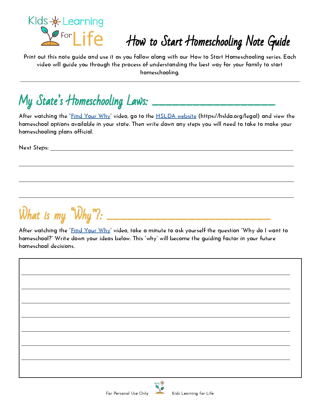 How To Begin Note How to Start Homeschooling Note Guide