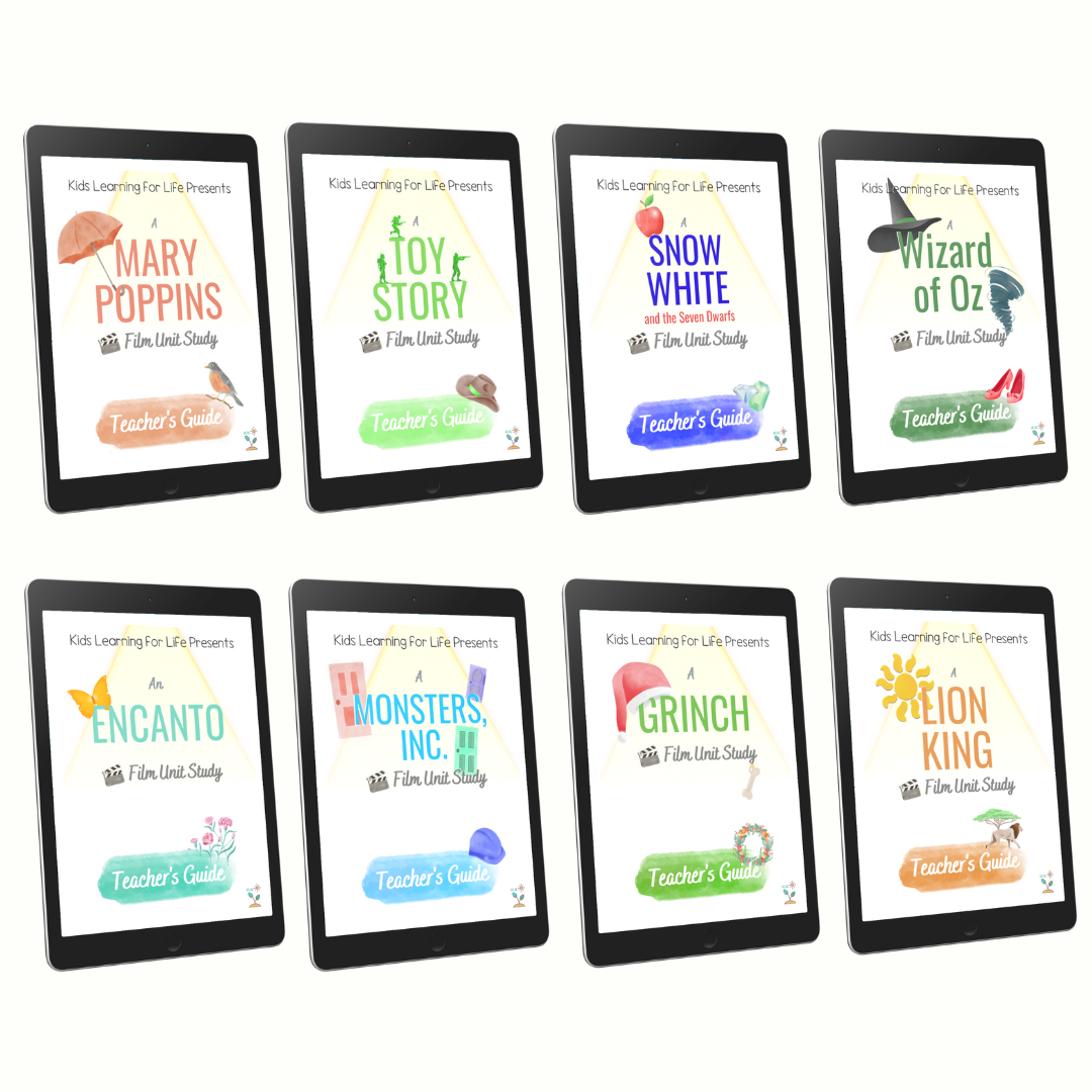 Film unit study mega bundle kids learning for life
